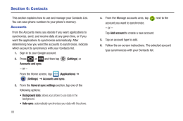 Samsung T769 Galaxy S Blaze. Accounts