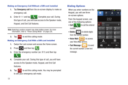 Samsung T769 Galaxy S Blaze. Dialing Options