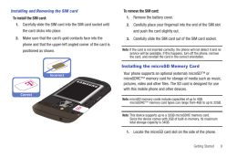 Samsung T769 Galaxy S Blaze. Installing the microSD Memory Card