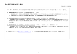 熊本県所管公益法人等一覧表