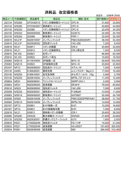 消耗品 改定価格表