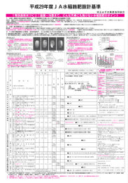 29年度 水稲施肥設計基準