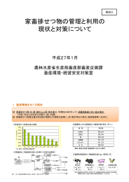 家畜排せつ物の管理と利用の 現状と対策について