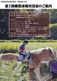 第1回乗馬体験交流会のご案内