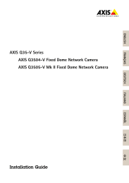 AXIS Q35-V Series Installion Guide