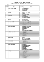 平成29・30年度 種目・品目番号表