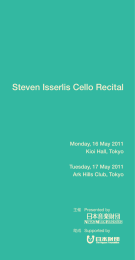 Steven Isserlis Cello Recital