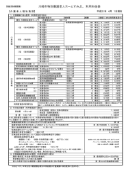 川崎市特別養護老人ホームすみよし 利用料金表