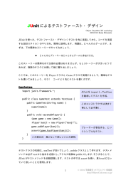 JUnit によるテストファースト・デザイン