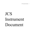 JCS Instrument Document 1