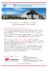 『Zibo Torch Energy Co., Ltd. 』のご紹介