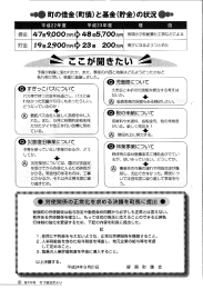 町の借金(町清)と基金(貯金)の 一 ・・・・ ・・フ・・・エコニ来・成量・・3・・・年