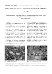 オカガニ類はその名の示す通り陸棲のカニで