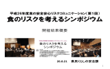 平成24年度食の安全安心リスクコミュニケーション 「食品の放射性物質