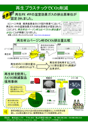 再生プラスチックでCO2削減