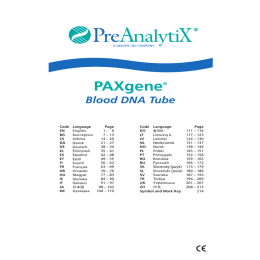PAXgene - PreAnalytiX
