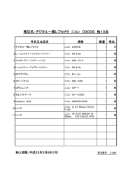 発注名：デジタル一眼レフカメラ ニコン D300S 他10点