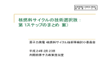 核燃料サイクルの技術選択肢： 第1ステップのまとめ（案）