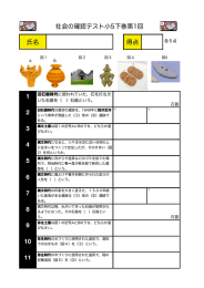 社会の確認テスト小5下巻第1回 氏名 得点