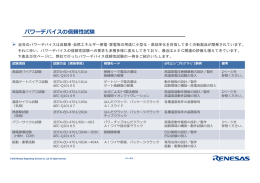 パワーデバイスの信頼性試験 - ルネサス エンジニアリングサービス株式