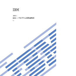 IBM i プログラム資料説明書