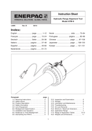 Instruction Sheet Index