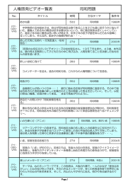 人権啓発ビデオ一覧表 同和問題