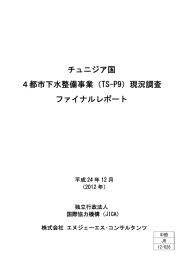 チュニジア国 4都市下水整備事業（TS-P9）現況