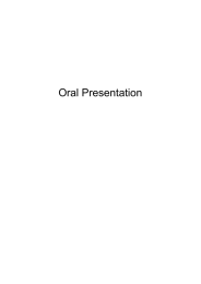 Oral Presentation