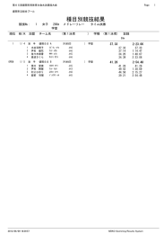 種目別競技結果