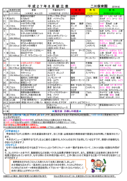 8月の献立表 - 二川保育園