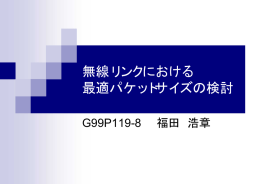 無線リンクにおける 最適パケットサイズの検討