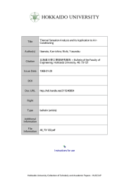 Instructions for use Title Thermal Sensation Analysis and