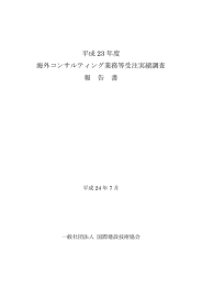 報告書 - 国際建設技術協会