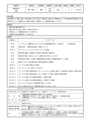 授業科目 担当教員 授業形態 履修年次 必修／選択 単位数 時間数 科目