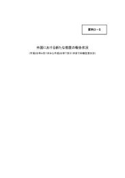 資料3－5 外国における新たな措置の報告状況