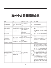 海外中古装置関連企業