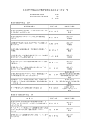 平成27年度放送大学教育振興会助成金交付決定一覧