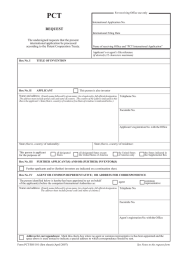 Form PCT/RO/101 Request