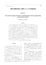 冬期に給餌を利用した野生ニホンジカの採食行動
