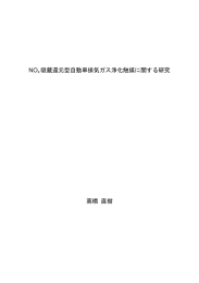 NOx 吸蔵還元型自動車排気ガス浄化触媒に関する研究 髙