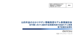 公的年金の分かりやすい情報発信モデル事業検討会