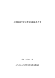 上尾保育所事故調査委員会報告書