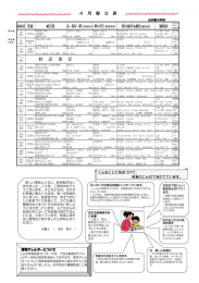 4 月 献 立 表 （金） 歓 迎 遠 足