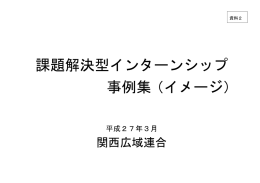 課題解決型インターンシップ 事例集（イメージ）