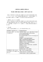 特定個人情報の適正な取扱いに関する基本方針／特定個人情報取扱い