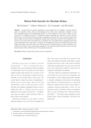 Motion Path Searches for Maritime Robots