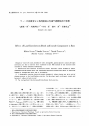 ラッ トの血液並びに筋肉組成に及ぼす運動負荷の影 寶