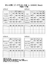 予選リーグ組合せ表