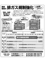 大気汚染防止法に基づき、 業機械の排出ガス規制が強化されます。 26